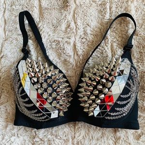 Spiked dominatrix bra